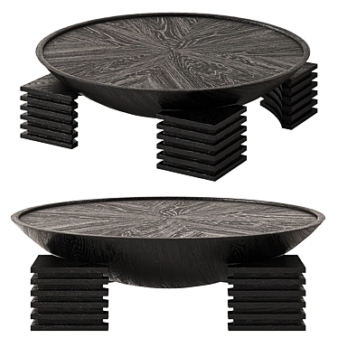  Ebonized Oak Dome Coffee Table 3D model image 1 