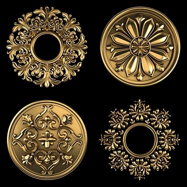 Luxury 3D Ornament Element Pack 3D model image 1 