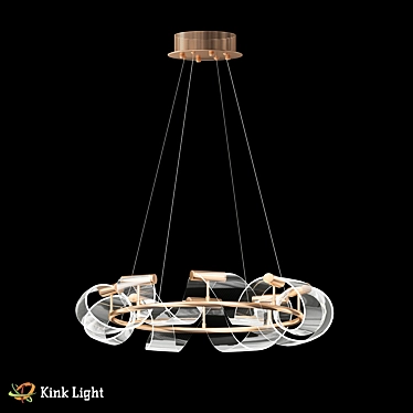 Golden Early Pendant Light 3D model image 1 