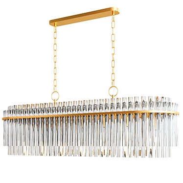 Modern Beckett Linear Suspension Light 3D model image 1 