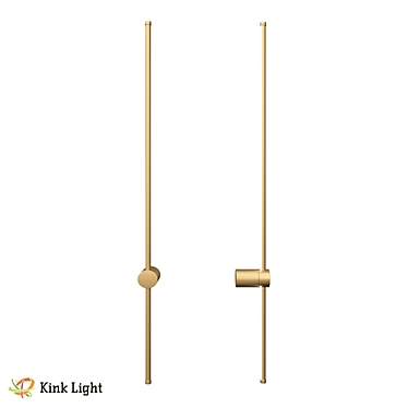 Loki Mat Gold Architectural Sconce 3D model image 1 