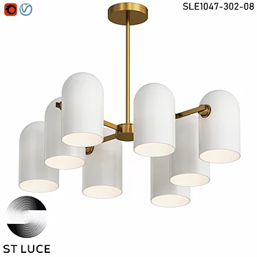 Modern Ceiling Light in Bronze 3D model image 1 