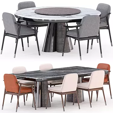 Ceppi Geo Dining Set, Gaia 3D model image 1 