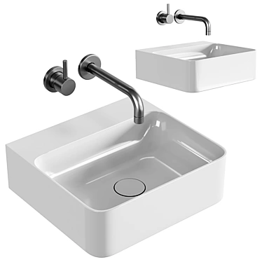 Eco-friendly Washbasin with Style 3D model image 1 