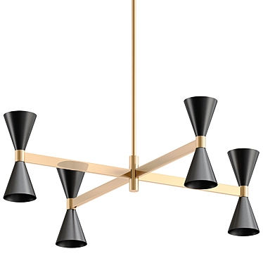 Albertine Modern Chandelier Light Fixture 3D model image 1 