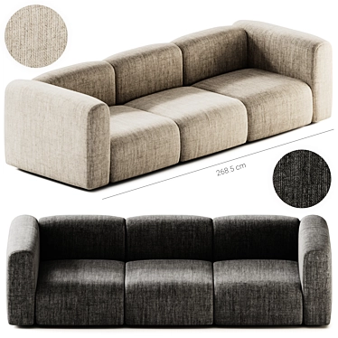 Mags Soft 3-Seater Sofa Ensemble 3D model image 1 