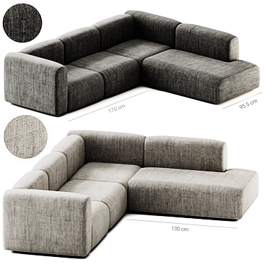 Modern Hay Mags Sofa Set 3D model image 1 