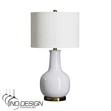 Modern White Ceramic Table Lamp 3D model image 1 