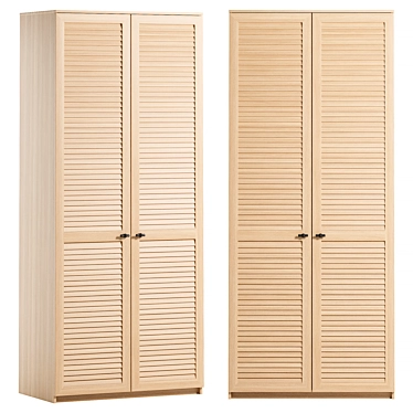 Modern Wardrobe Monmart-2 Oak Sonoma 3D model image 1 