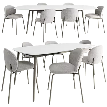 Stylish Kingston Dining Set Enjoyment 3D model image 1 