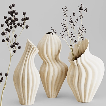 Moran Trabelsi Ceramics Vase Set 3D model image 1 