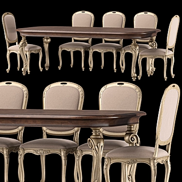 Luxury Roberto Giovannini Dining Set 3D model image 1 