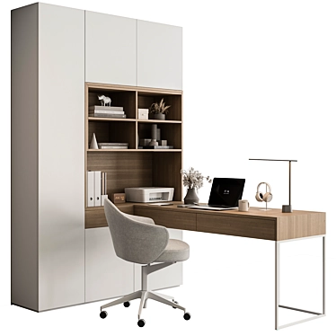 Modern Office Furniture Set 3D model image 1 