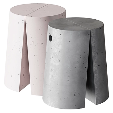 Modern Concrete Stool | VARCO 3D model image 1 