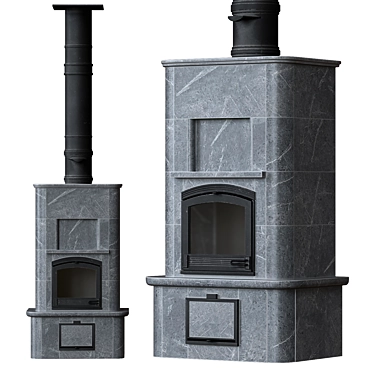 Stone fireplace stove