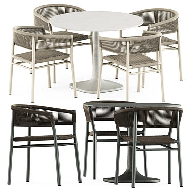 Outdoor Dining Set by Ethimo & Bebitalia 3D model image 1 