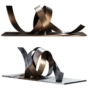  Modern Metal Knot Sculpture 3D model image 1 