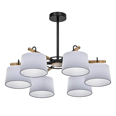 EVEN 3 Green Ceiling Chandelier 3D model image 1 