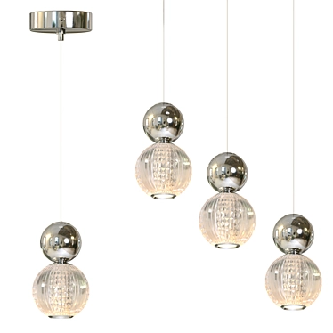 Elegant Crystal Chandelier Lighting 3D model image 1 