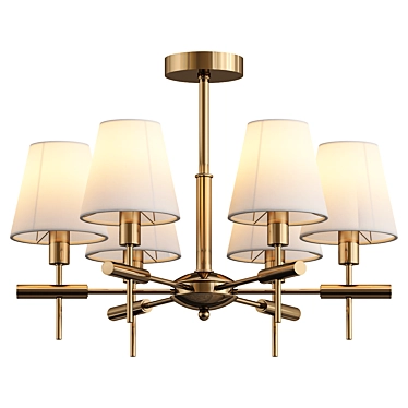 Antique Bronze Eurosvet Ceiling Chandelier 3D model image 1 