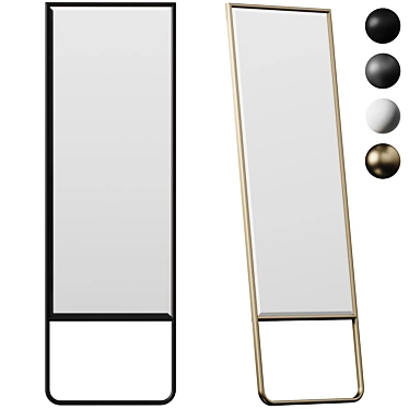 Contemporary Full-Length Wall Mirror 3D model image 1 