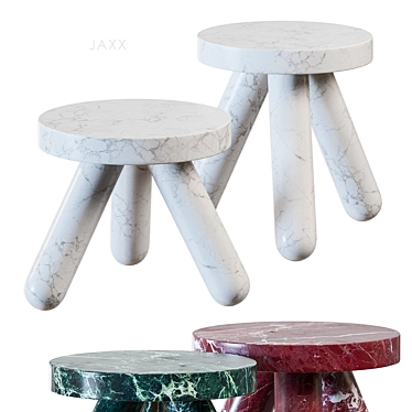 Marble Side Tables: JAXX Collection 3D model image 1 