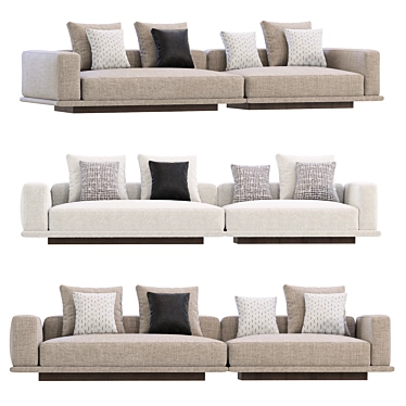  Sleek Minotti Horizon Sofa 3D model image 1 