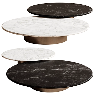 Minotti Doyle Metal Stone Table 3D model image 1 