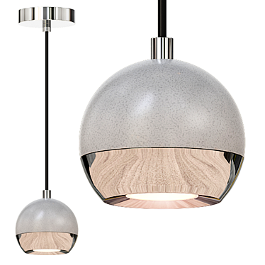 Elegant ODEON CEMETA Pendant Light 3D model image 1 