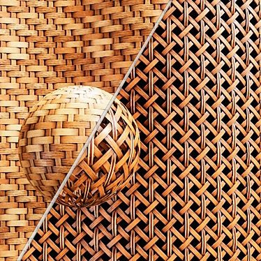 Bamboo Rattan Cane Material Bundle 3D model image 1 