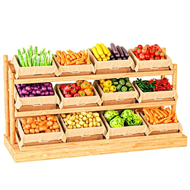 Market Produce Display 3D Models 3D model image 1 