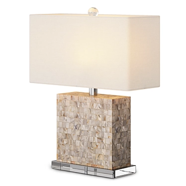 Elegant Pearlized Table Lamp 3D model image 1 