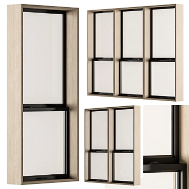 Small Window Double Hung Set 3D model image 1 