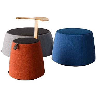 Versatile Pop Art Pouf Collection 3D model image 1 