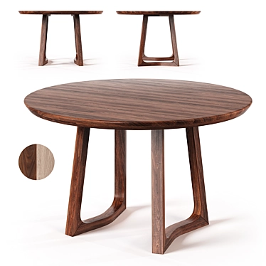 Round Dining Table Silas Solid Wood