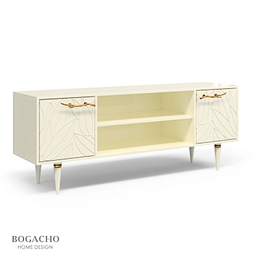 Leaves Classic Gold TV Stand 3D model image 1 