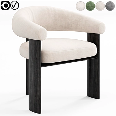Sleek Bracci Chair 2015 Design 3D model image 1 