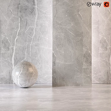 Italian Gray Stone Texture Set 3D model image 1 