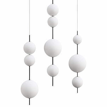 Elegant Beadas 2 Pendant Lamps 3D model image 1 