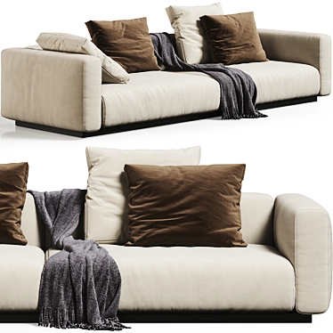  Modern Flexform Lario 3D Sofa 3D model image 1 