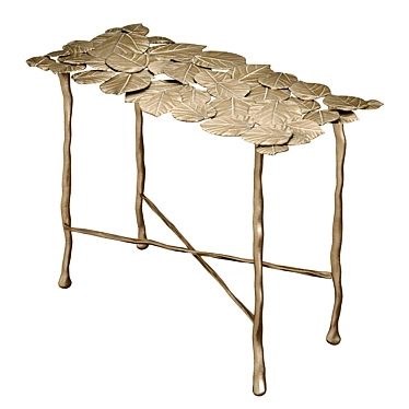 Brass Nymphea Console - Petite 3D model image 1 