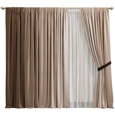 Refined Curtain Design 3D model image 1 