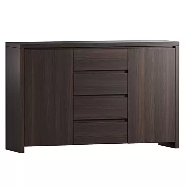 Sleek Boston E103 Chest Drawers 3D model image 1 