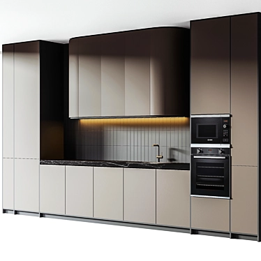 Modern Kitchen Design Assets 3D model image 1 