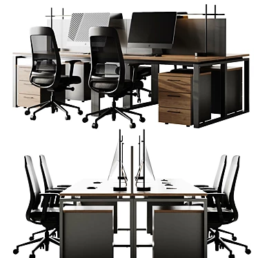 Zamm Office Desk and Mayer S133 Chair 3D model image 1 