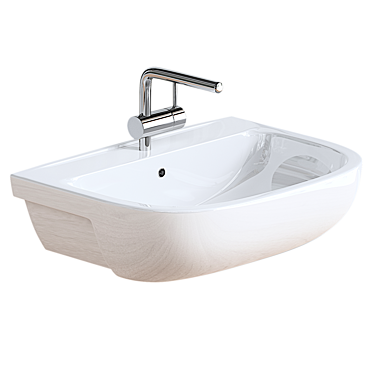 Galassia Nemi 6003 Semi-Recessed Washbasin 3D model image 1 