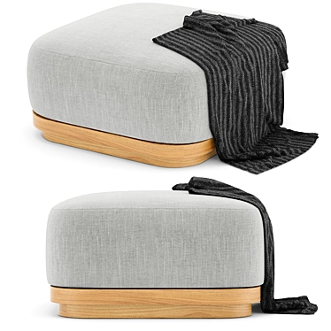 Solaro Outdoor Solar Ottoman 3D model image 1 