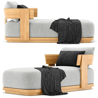 Sunset Comfort Outdoor Lounge Chair 3D model image 1 