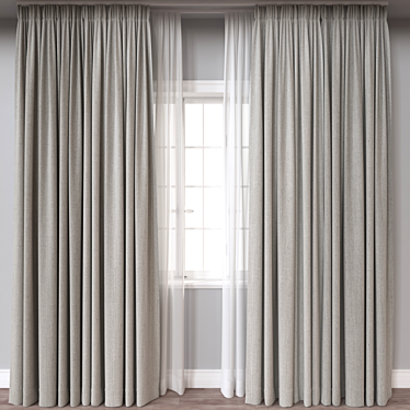 Versatile 3D Curtain Model Set 3D model image 1 