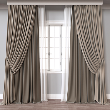  812 Curtain Fbx Vray 3D model image 1 